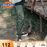 Dickies休闲裤 男女同款新复古回潮印花多口袋束口工装裤百搭 军绿色 28