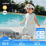 巴拉巴拉童装宝宝连体衣新生婴儿哈衣爬服短袖2026新夏装透气动物造型萌趣