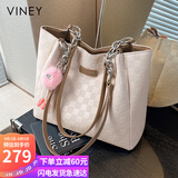 viney牛皮包包女包大容量托特包休闲手提单肩包生日礼物品牌送女友老婆