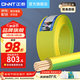 正泰（CHNT） 电线电缆 BVR国标家装空调多股软线铜芯铜线照明电源线 6平方 (黄绿双色-地线/100米)