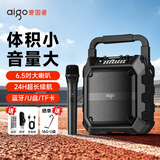 爱国者T52蓝牙音箱大音量便携户外K歌广场舞音箱无线收款音响带麦克风U盘TF卡低音炮喇叭扩音器 单麦克风