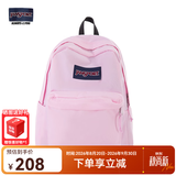 JANSPORT杰斯伯书包轻便双肩包男女旅行包简约背包电脑包学生校园 4QUTEX0樱花粉侧边袋