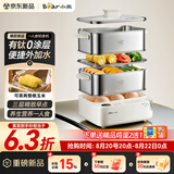 小熊（Bear）熊钛钛外加水电蒸锅 电煮锅 煮蛋器 蒸蛋器 蒸锅小型1-2人 有钛0涂层小电锅可预约轻食早餐机F12T6