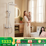 九牧（JOMOO）悠享家套装小户型马桶11173 400坑距+花洒36671银