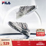 斐乐（FILA）火星2丨老爹鞋复古跑鞋黑色女休闲鞋舒适缓震通勤百搭休闲鞋 微白/雨雾灰-WA-F12W141116F  36.5