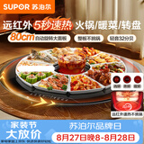 苏泊尔（SUPOR）多功能暖菜板 火锅+饭菜保温板 圆形加热菜板  80CM可旋转餐桌转盘  BZ80RH851J