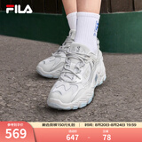斐乐（FILA）掠夺者2丨老爹鞋女鞋复古时尚通勤鞋百搭出街增高休闲鞋男鞋 雨雾灰-NC【女款】 38.5