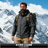 赫利肯火枪手战术软壳衣 户外防风保暖抓绒夹克TAD徒步外套战术夹克 钢灰 M 【约140-160斤】