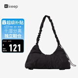 Keep瑜伽挎包健身包游泳包大容量手提包休闲单肩手提防水户外包经典黑