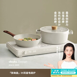 olayks立时 IH电磁炉双灶 双侧独立温控 家用电磁炉大功率多功能炒菜料理锅 台式插电免安装双头电磁炉