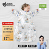 贝肽斯婴儿睡袋夏季空调房宝宝睡袋新生儿童一体防踢被幼儿防惊跳纱布被 【夏天】（前6后4 20-25℃）松鼠 M码 建议身高65-85cm年龄9月-2岁