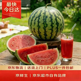 京鲜生 无籽麒麟西瓜 1粒装 净重7-9斤 生鲜水果
