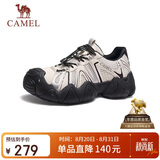 骆驼（CAMEL）云山1代户外春夏徒步登山休闲丑萌鞋情侣 G25M076104 米白/黑 36