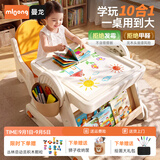 曼龙积木桌子儿童多功能大颗粒游戏桌宝宝益智玩具桌积木桌 【重磅升级】造梦家成长积木桌+椅子+赠白板笔*5+板擦