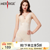 MERRIGE美人计连体塑身衣裤女士春夏款产后收腹提臀束腰纤体衣 优雅雅黑 M (建议体重40KG_50KG)