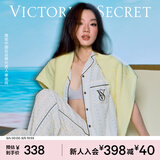 维多利亚的秘密单依纯同款宅度假系列天丝绵柔印花睡衣家居服 23P6蓝心狙击-短袖长裤 11262805 XS