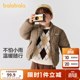巴拉巴拉童装儿童棉服男童女童外套冬装棉衣绣花宝宝衣服 咖啡A51212 110