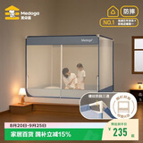 美朵嘉26新款A类婴儿防摔蚊帐加粗支架1.5x2米家用蓝色【螺纹三通】