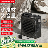 纽曼MS13小蜜蜂无线扩音器教师专用喇叭导游腰挂蓝牙音箱迷你便携式促销讲课教学喊话器大音量 黑色