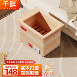 千畔电火桶家用烤火炉实木取暖器烘脚暖脚神器冬天办公室加深深桶烤火箱客厅电暖气暖脚炉取暖炉电火盆 54*40*40CM实木深桶【三秒速热】