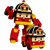【备件库9成新】银辉玩具变形警车珀利POLI儿童玩具男孩女孩变形机器人动漫周边-消防车罗伊（可变形）SLVC83170STD