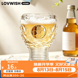 乐唯诗（LOVWISH）网红个性精酿啤酒杯玻璃杯创意大容量家用高脚杯女生牛奶果汁杯 逐梦足球杯【透明款】400ml*1