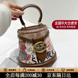 CHARLIE&KELLI小c&k女包2026新款包包生日礼物小熊涂鸦半圆水桶包手提包斜挎女 棕色【京仓配送 赠专柜礼袋】