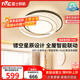 雷士（NVC）星空氛围感LED语音智能吸顶灯房间灯书房灯具-繁星圆灯