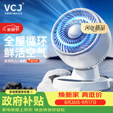 VCJ【德国品牌】空气循环扇电风扇家用台式桌面节能轻音 触控定时可摇头3m线 DQ20R