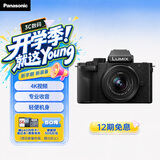 松下【12期免息】G100DK（Panasonic）微单相机 数码相机 vlog套机12-32mm 4K视频专业收音柔肤自拍