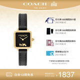 蔻驰（COACH）CASS系列 皮带石英女表小方糖14504225 孔雪儿推荐 礼物/送礼