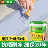 沃特浦防水涂料屋顶防水补漏材料房顶裂缝防水胶沥青王房屋楼顶防漏水胶 【水泥色 40斤 】防晒防冻单遍40平