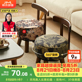 积木部落 实木小凳子家用换鞋凳客厅沙发凳小板凳卧室小椅子靠背茶几矮凳 青花南枝【360°旋转】单把装