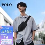 POLO胸包男士运动挎包男休闲斜挎包轻便腰包手机包单肩小包情人节礼物