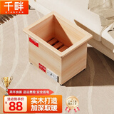千畔电火桶家用烤火炉实木取暖器烘脚暖脚神器冬天办公室加深深桶烤火箱客厅电暖气暖脚炉取暖炉电火盆 40*32*30CM实木深桶【三秒速热】