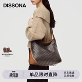 DISSONA【董洁同款】迪桑娜女包幸运锦囊hobo包单肩斜挎包手提包礼物 棕色-大号（肩带可调节）