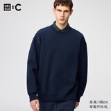 优衣库宽松卫衣/长袖男装女装合作款/运动衫481040 486125 486125/69藏青色 L