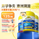 佳思敏（Nature's Way）叶黄素儿童护眼软糖70粒/瓶 维A儿童叶黄素青少年蓝莓 3瓶装