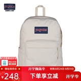 JANSPORT杰斯伯书包轻便双肩包男女旅行包简约背包电脑包学生校园 4QUEDLV-云雾白/DLV白-电脑隔层+水杯侧袋