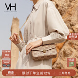 VANESSA HOGAN VH女包山茶花信封包轻奢老花链条小包单肩斜挎包生日礼物送女友