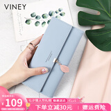 viney牛皮女士钱包大容量手拿包学生长款多卡位零钱包高端轻奢钱夹皮夹