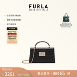 芙拉（FURLA）1927牛皮迷你女士单肩手提斜挎包链条包小芙袋女包 黑色