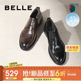 百丽通勤商务皮鞋男鞋牛皮鞋真皮鞋婚鞋职场正装鞋A1220 黑 43