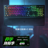 雷蛇（Razer） 黑寡妇蜘蛛V3 机械键盘有线键盘游戏键盘 RGB电竞少女馆 黑寡妇蜘蛛V3绿轴-104键