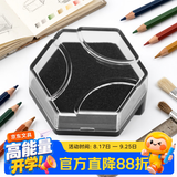 旗牌（Shachihata）Artline办公文具财务小巧趣味六角多彩手帐印台印泥盒黑色NI-RV-K美术写生七夕手作