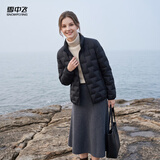 雪中飞羽绒服女短款26冬季韩版修身百搭轻薄90绒外套黑色XL