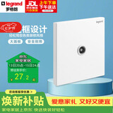 罗格朗（LEGRAND）开关插座面板 仕典玉兰白无边框大面板 86型一位电视插座