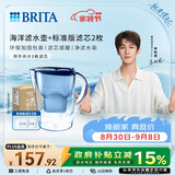 碧然德（BRITA） 过滤净水器 家用滤水壶 净水壶 海洋系列 3.5L蓝色 一壶3芯装 环保加固包装