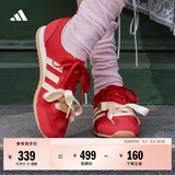 adidas「冰淇淋T头鞋」VS JOG 2.0薄底运动鞋男女阿迪达斯轻运动 浅猩红/暖香草色/树脂黄   38