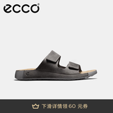 爱步（ECCO）拖鞋男 魔术贴勃肯鞋男士男鞋凉鞋外穿一字带拖鞋 科摩500904 铁灰色50090402013 43